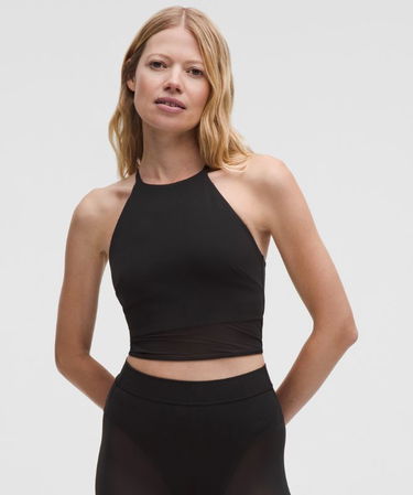 Crop top lululemon High-Neck Nulu Tank Top with Mesh Hem Light Support B/C Cups Sort | prod20002671, 0