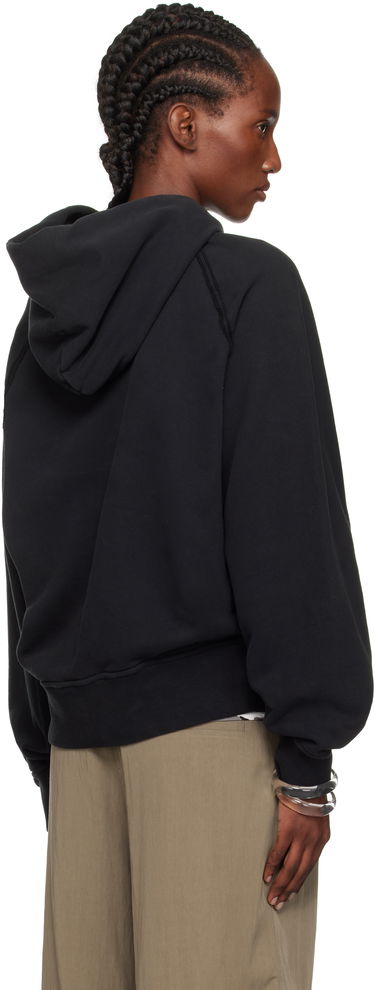 Sweatshirt Stone Island Brushed Organic Cotton Fleece Hoodie Sort | K2S15 6100023 S0A20, 2