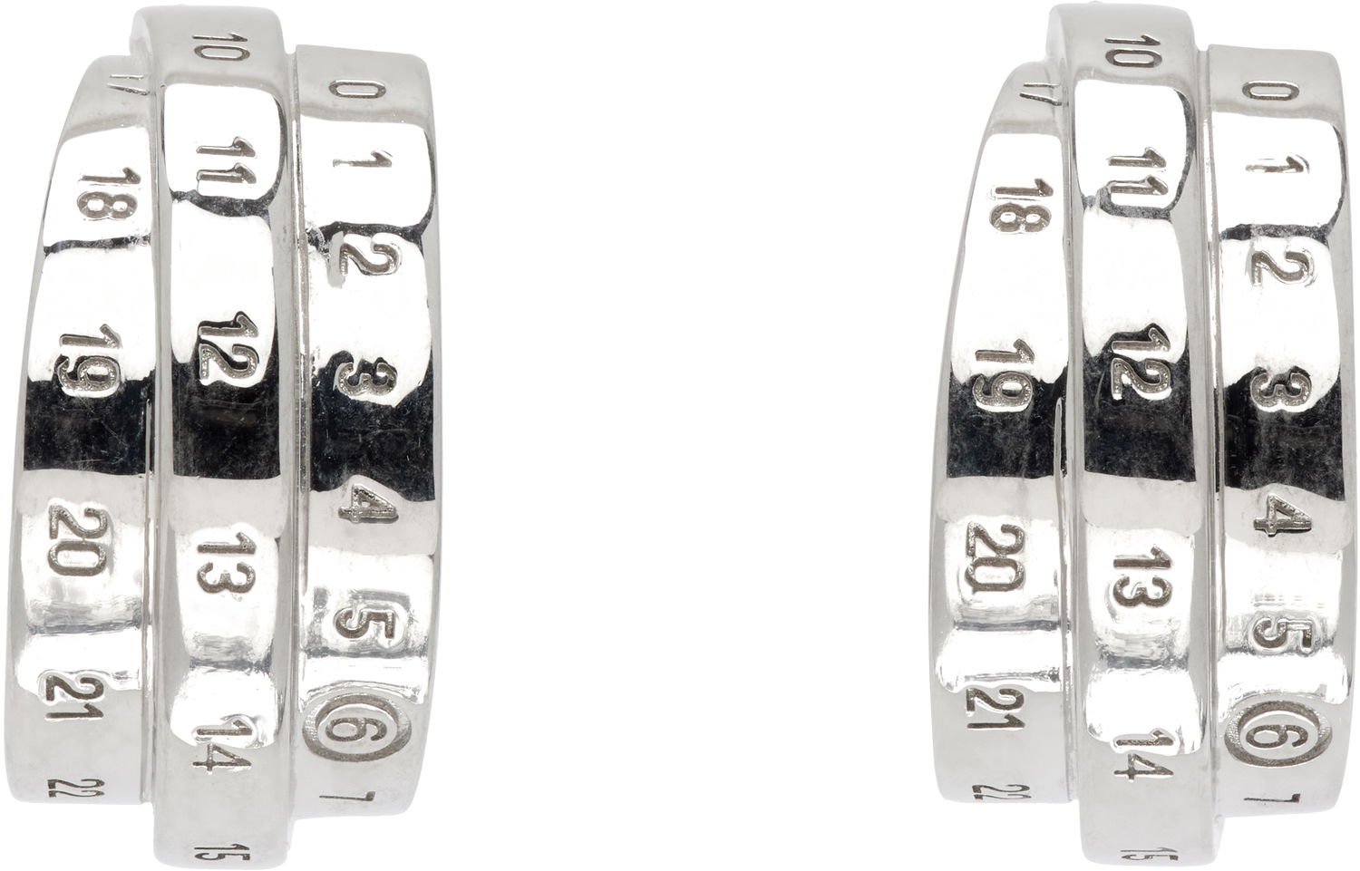 Øreringe Maison Margiela MM6 Maison Margiela Numeric Cuff Earrings Metalisk | SM6VG0097 P6627, 0