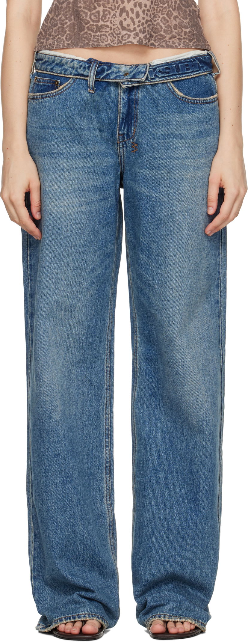 Jeans Ksubi Low Rider Flip Jeans Blå | WPF25DJ014