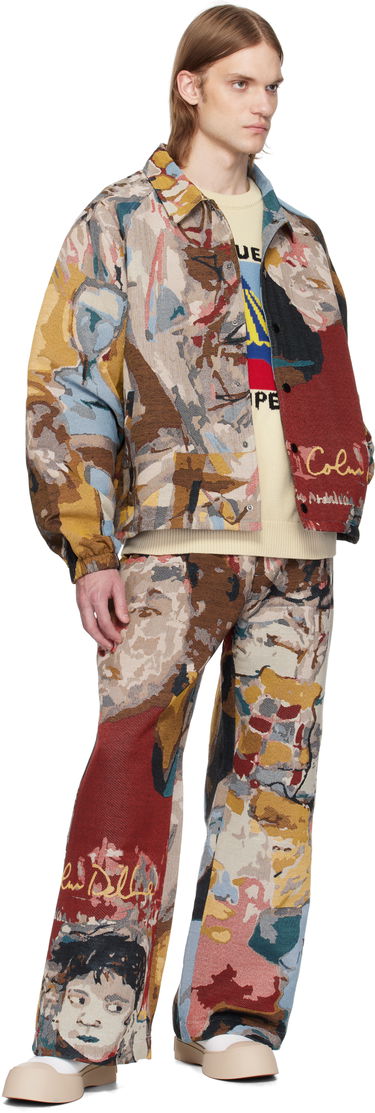 Bukser KidSuper KidSuper Jacquard Paintings Double Pleated Trousers Flerfarvet | SS25-PT-06, 3