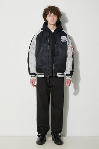 Bomberjakke Alpha Industries Japan Warrior Souvenir Bomber Jacket Sort | 146101, 1