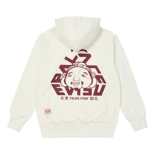 Sweatshirt Palace Palace X Evisu Tri-Godhead Hoodie Hvid | P21EVHD002