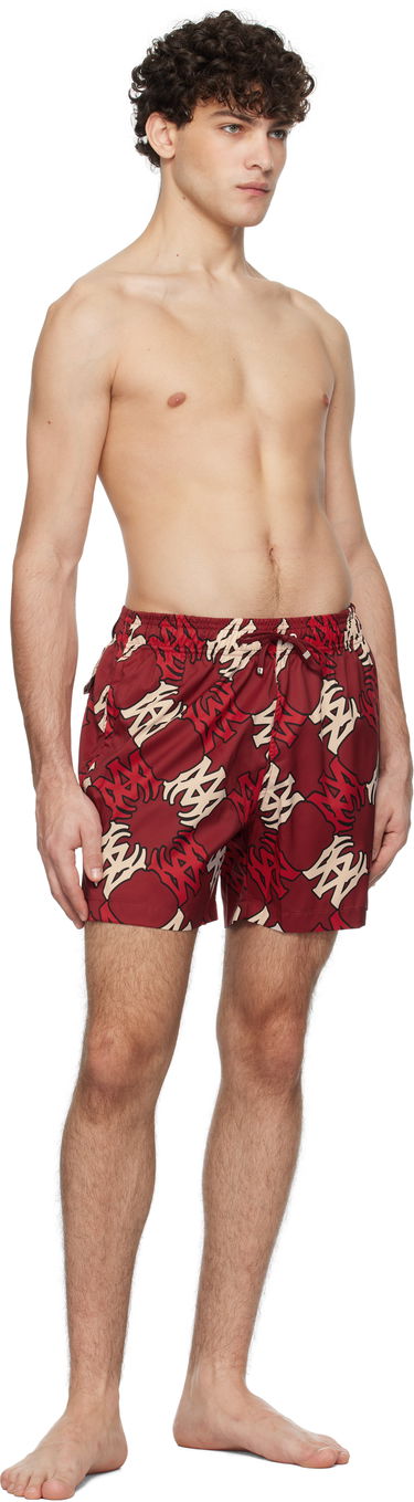 Badetøj AMIRI Quad Print Swim Shorts Rød | AMSWTK1027, 3