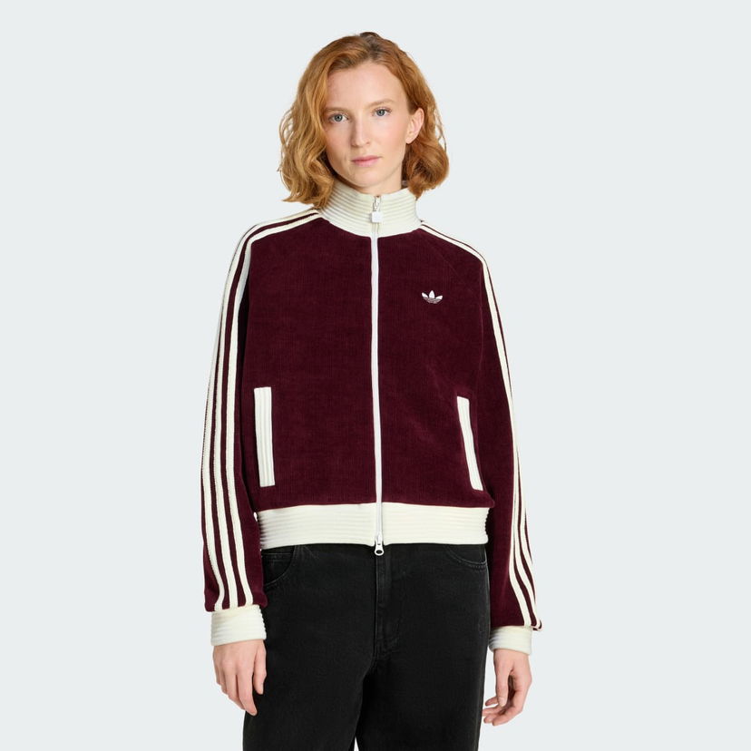 Træningsdragt adidas Performance adidas Originals Velour Knit Track Top Bourgogne | KS0400