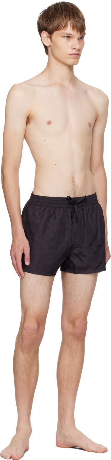 Badetøj Balmain Balmain Leopard Swim Shorts Sort | BWB711710, 3