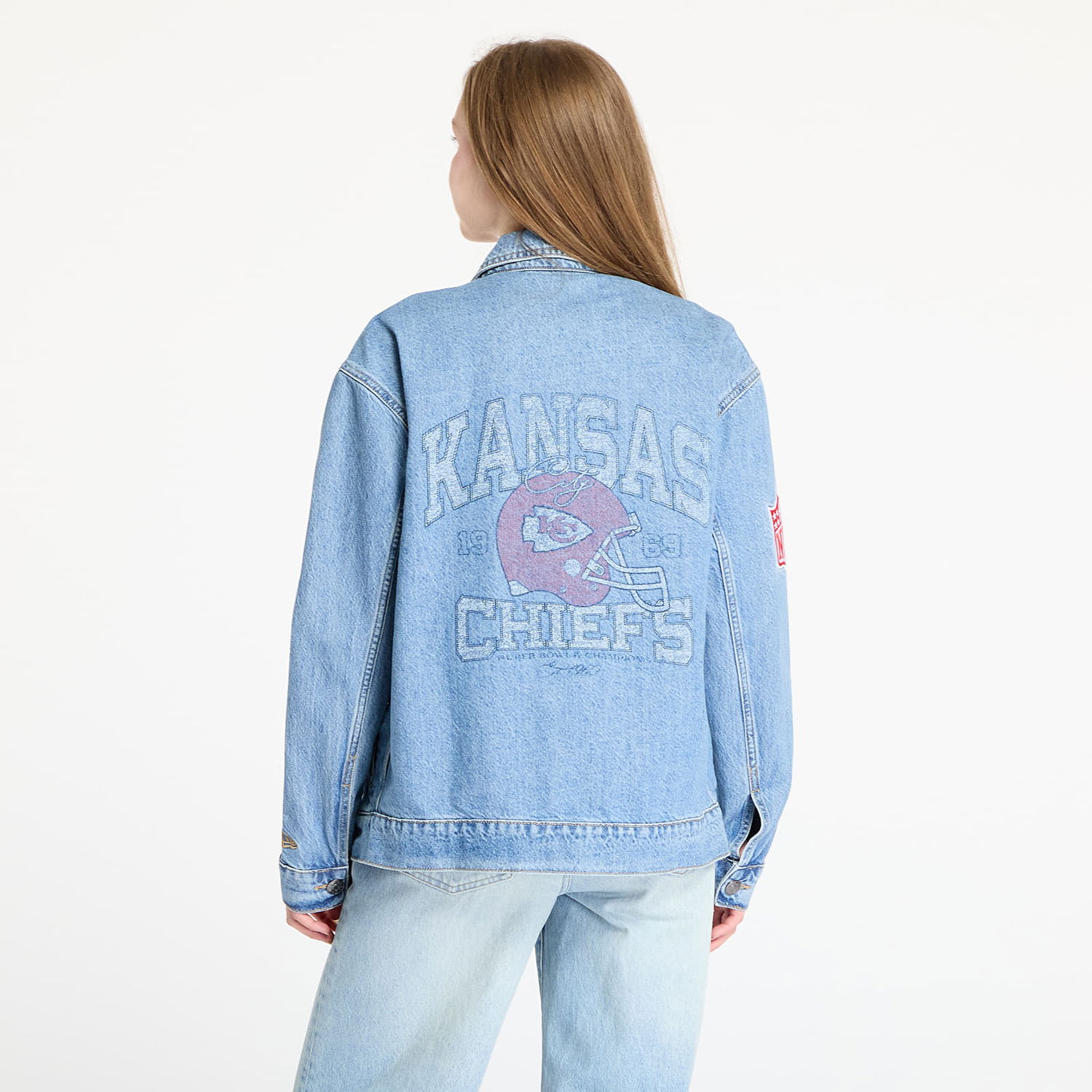 Jakke New Era New Era Kansas City Chiefs Denim Jacket Blå | 60667895, 1