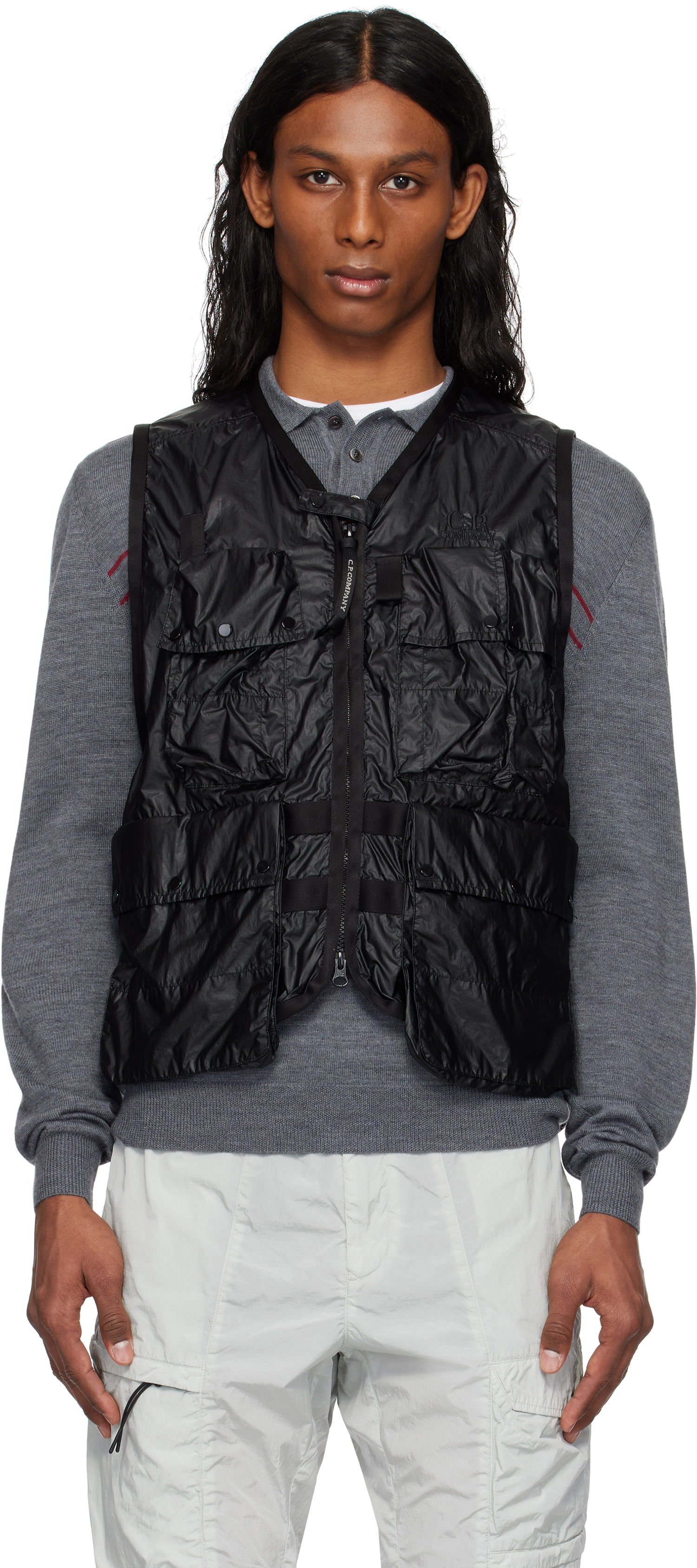 Vest C.P. Company C.P. Company CS II Logo Vest Sort | 18CMVE009A-110030G, 0
