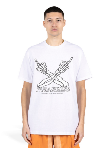T-shirt Pleasures Don't Care Tee White Hvid | P23SP051-WHITE