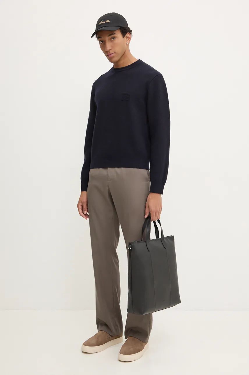 Sweater Nanushka Navy Blue Wool Sweater Mørkeblå | NM24PFSW00357, 1