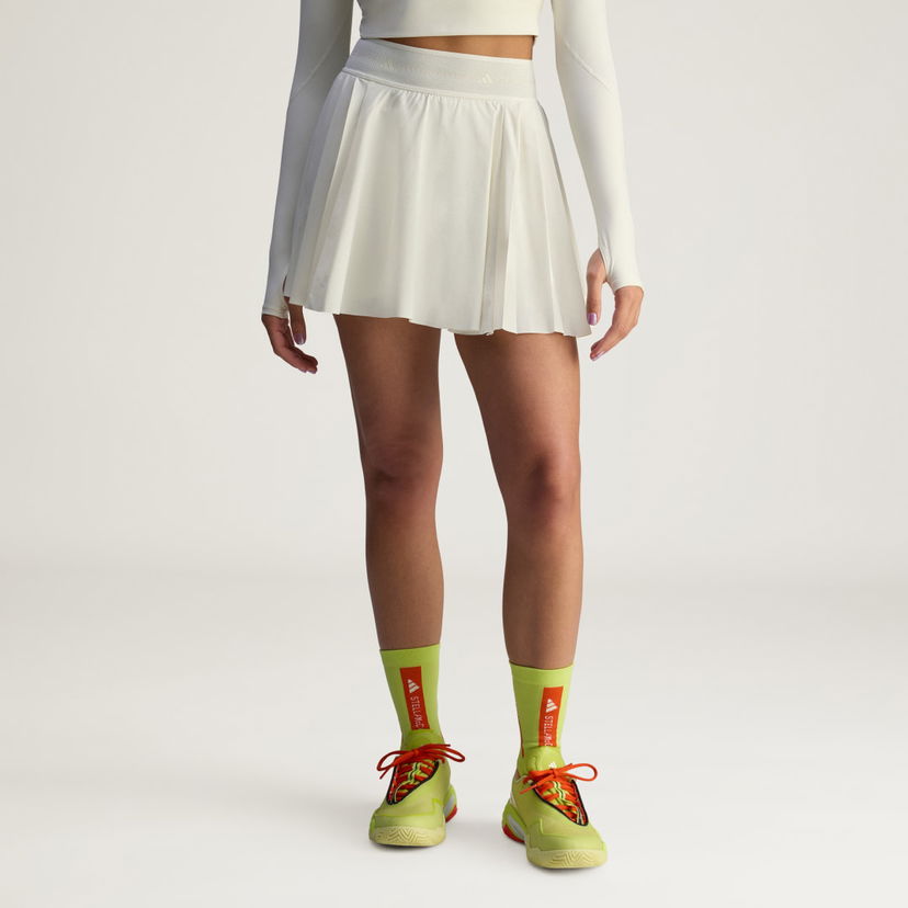 Nederdel adidas Performance Stella McCartney Pleated Training Skort Hvid | JW4573