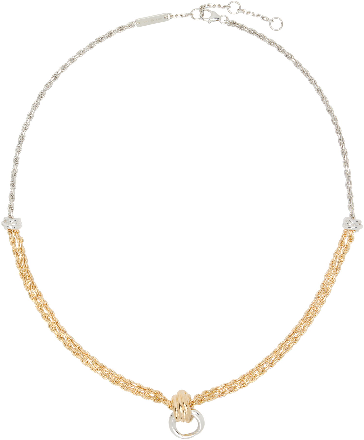 Halskæde Bottega Veneta Bottega Veneta Gold & Silver Knot Necklace Metalisk | 838163 V507D, 0
