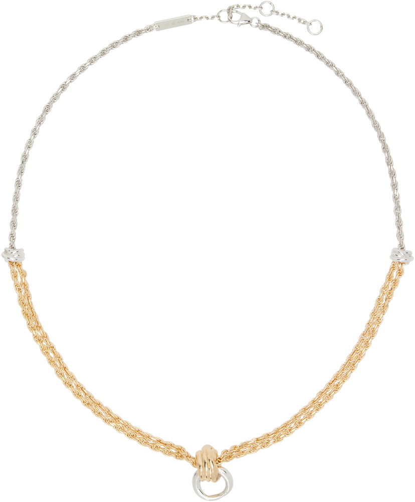 Halskæde Bottega Veneta Bottega Veneta Gold & Silver Knot Necklace Metalisk | 838163 V507D