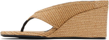 Sneakers og sko Alaïa ALAÏA Cube Thong Mule Wedge Sandals Beige | AA3M105TK054, 2