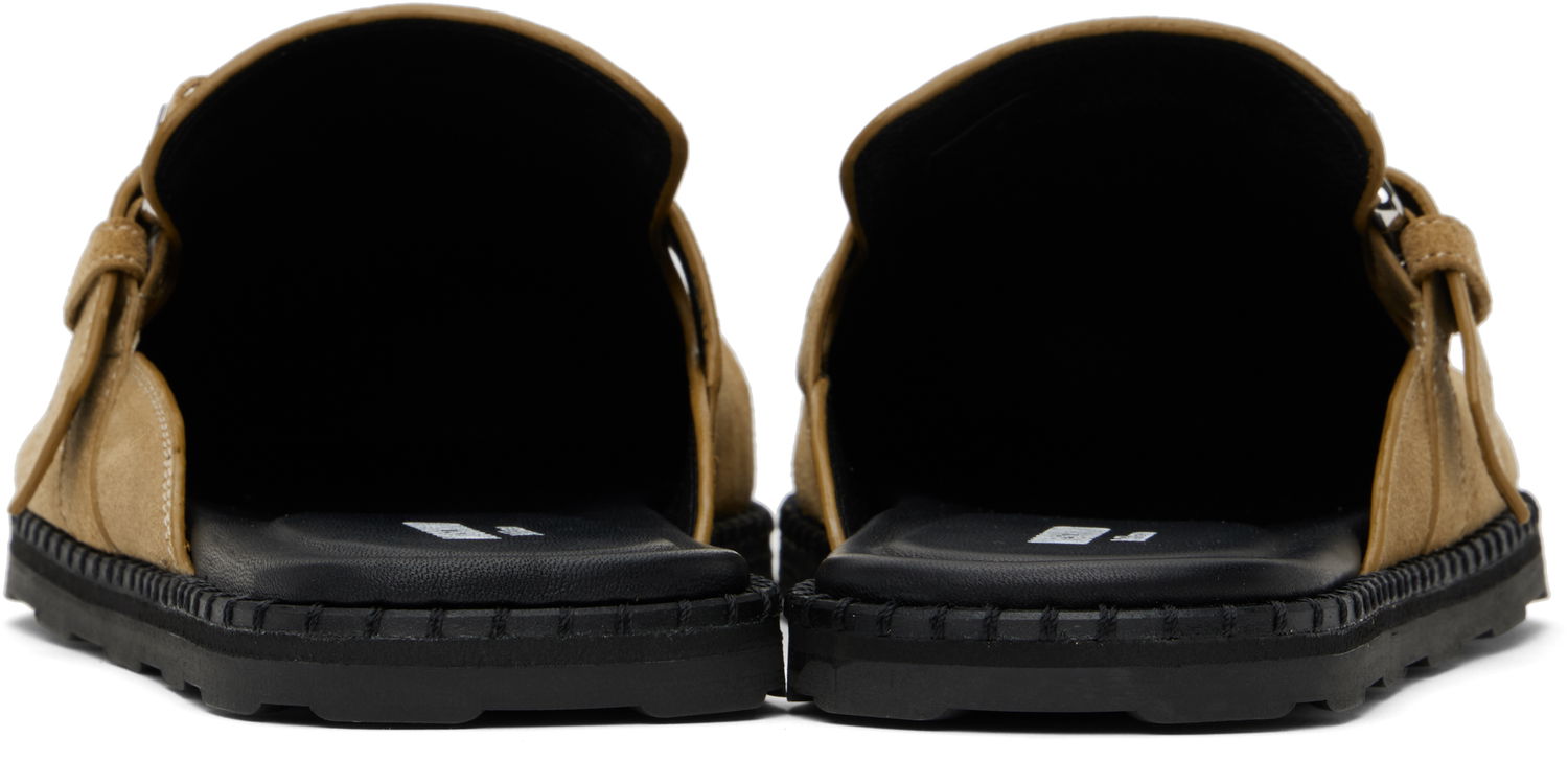 Tøj Moschino Moschino Suede Mule Loafers Beige | 251 MB10152G0M GF0 10B, 1