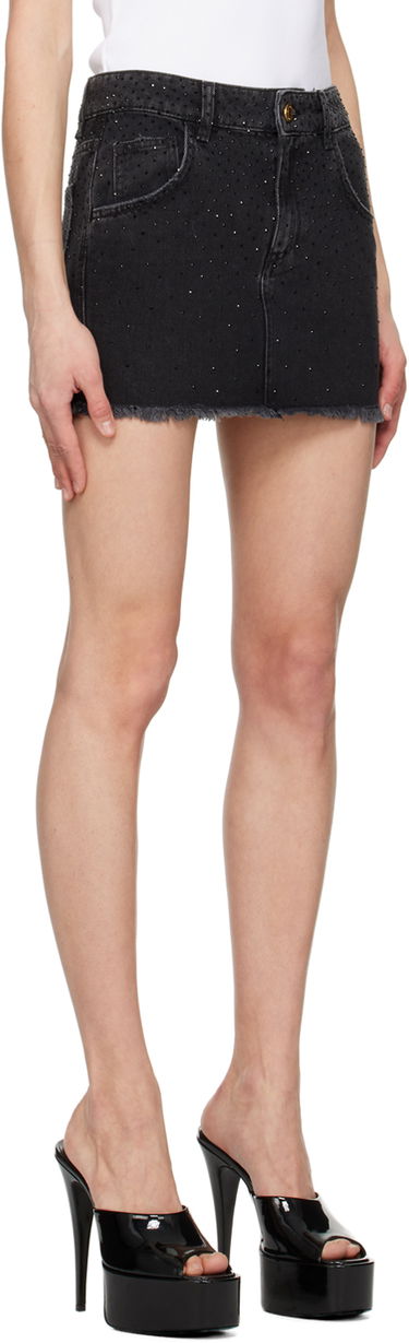 Nederdel Blumarine Blumarine Embellished Denim Mini Skirt Sort | P322G117A, 1
