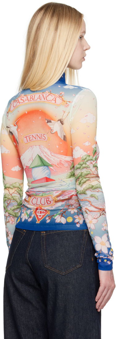 T-shirt Casablanca Casablanca Printed Mesh Long Sleeve T-Shirt Flerfarvet | WPF25-JTP-028-02, 2