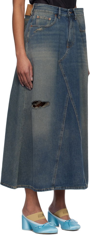 Nederdel Maison Margiela Maison Margiela Darting Denim Midi Skirt Blå | S52ME0022 M30017, 1