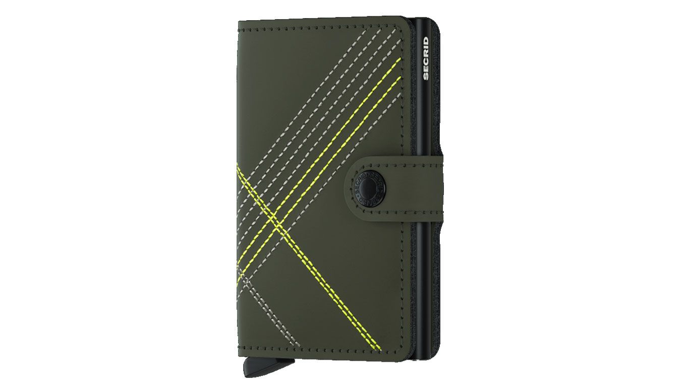 Tegnebog Secrid Secrid Miniwallet Stitch Linea Lime Grøn | MSt-Linea-Lime, 0