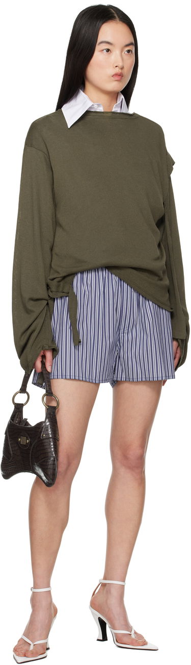 Sweater Ottolinger Ottolinger Deconstructed Linen Longsleeve T-Shirt Grøn | 10510120601, 4