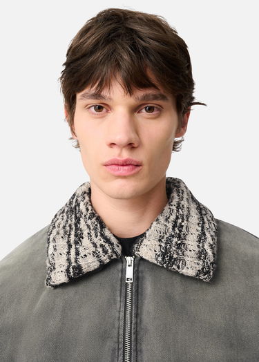 Jakke AXEL ARIGATO Denim Jacket with Faux Fur Collar Grå | A3157003, 6