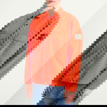 Jakke Stone Island Ripstop Zip Shirt Jacket Orange | K2S151200009-V0018, 5