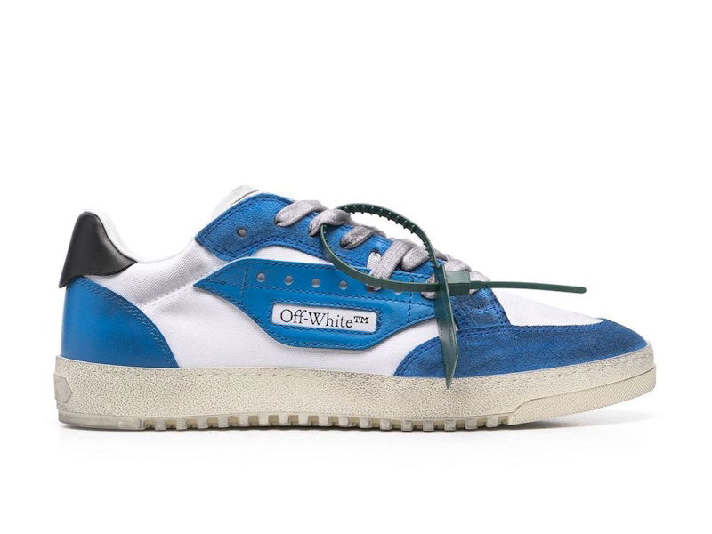 Sneakers og sko Off-White Vulcanized 5.0 Low Top Cloud White Royal Blue Blå | OMIA227S22FAB0020145, 0