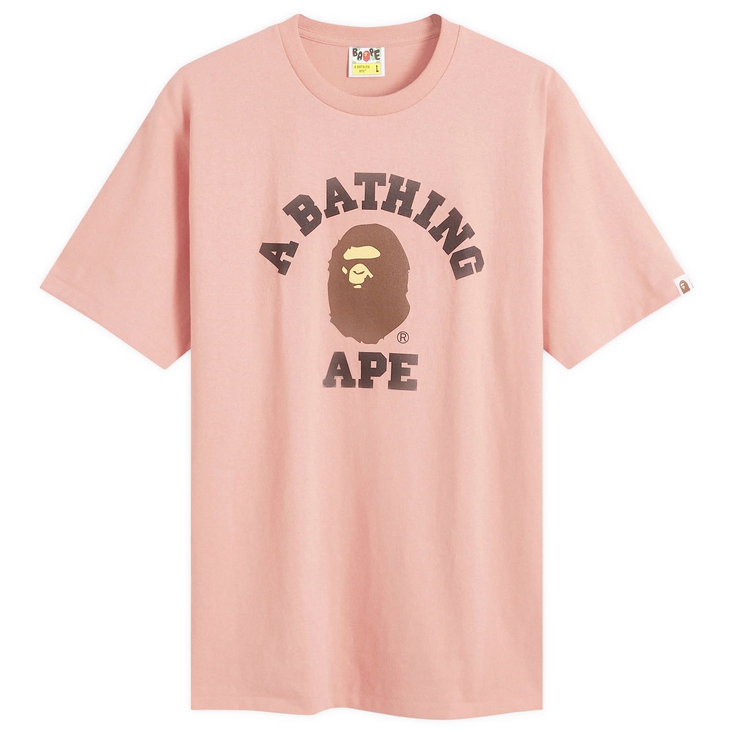 T-shirt BAPE A Bathing Ape College T-Shirt Lyserød | 001TEK301001M-PNK, 0