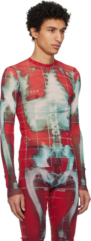 T-shirt Jean Paul Gaultier Jean Paul Gaultier 'The Squeletor' Mesh Top Rød | 25/33-F-TO241-T580-3058, 1