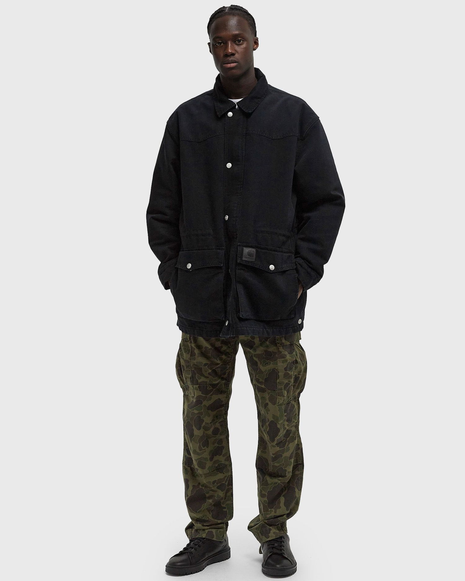 Jakke Carhartt WIP OG Santa Fe Black Coat Sort | I034314-00E.4O, 1