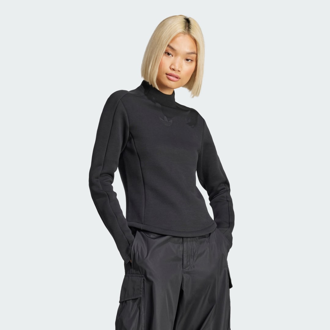 Sweatshirt adidas Performance Long Sleeve Mock Neck Top Sort | JJ0937, 0