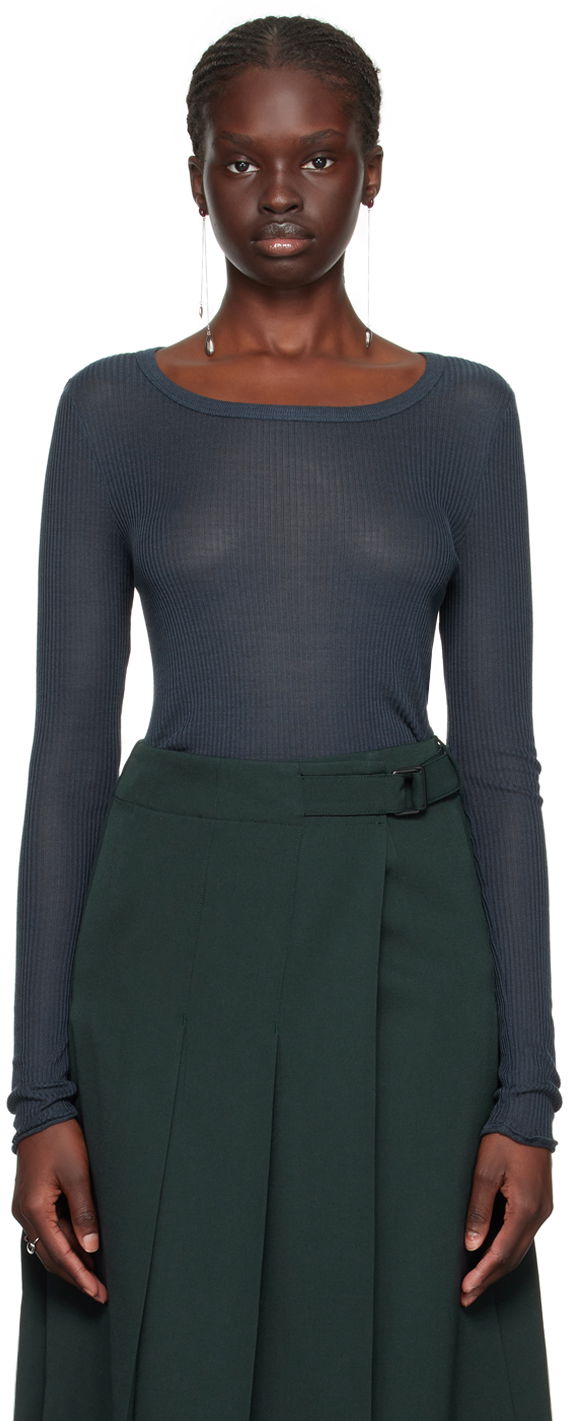 Nederdel LEMAIRE LEMAIRE Seamless Long Sleeve T-Shirt Grøn | TO1122 LJ1007