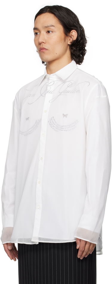 Skjorte Jean Paul Gaultier Jean Paul Gaultier 'The Tattoo Poem' Shirt Hvid | 25/34-U-CH093-C586-0001, 3