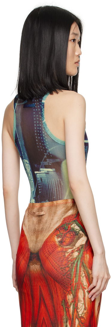Krop Jean Paul Gaultier Gaultier 'The Pigalle' Printed Bodysuit Blå | 24/30-F-BD044-T552-59560100, 2