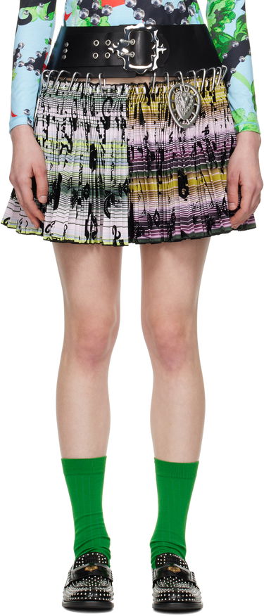 Nederdel Chopova Lowena Chopova Lowena Carabiner Print Pleated Miniskirt Flerfarvet | 3248, 0