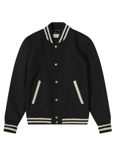 Bomberjakke Saint Laurent Classic College Teddy Jacket Sort | 625918Y180W-1000