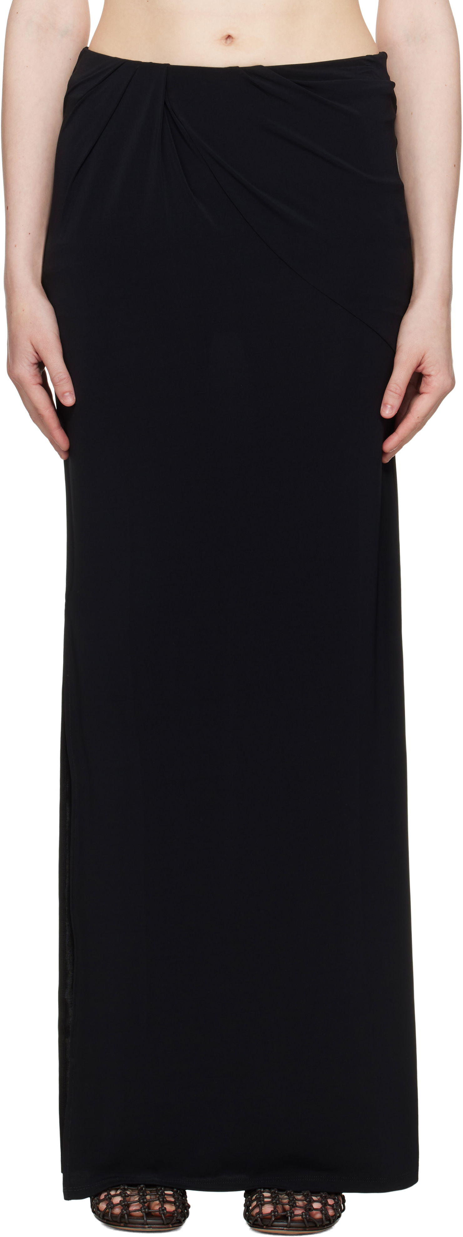 Nederdel Jacquemus Jacquemus 'La Jupe Peplo' Maxi Skirt Sort | 25E251SK081-2381, 0