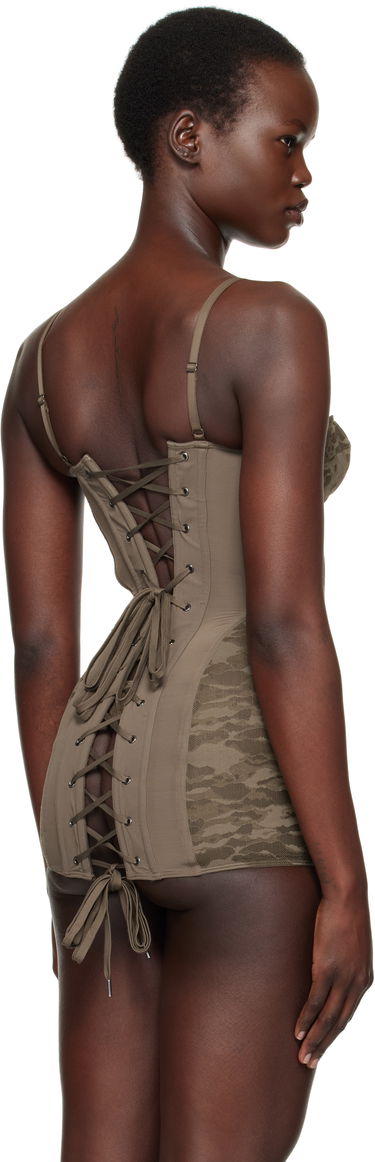 Krop Diesel Camo Lace Slip Corset Grøn | A15609 0LKBX, 2
