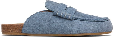 Sneakers og sko JW Anderson JW Anderson Felt Stitch Loafer Mules Blå | LF0078-LA0380, 0