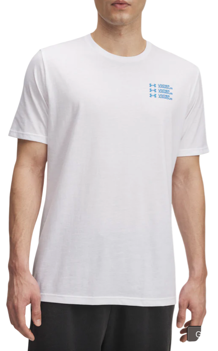 T-shirt Under Armour Triple Stack Logo Short Sleeve T-Shirt Hvid | 6004173-100
