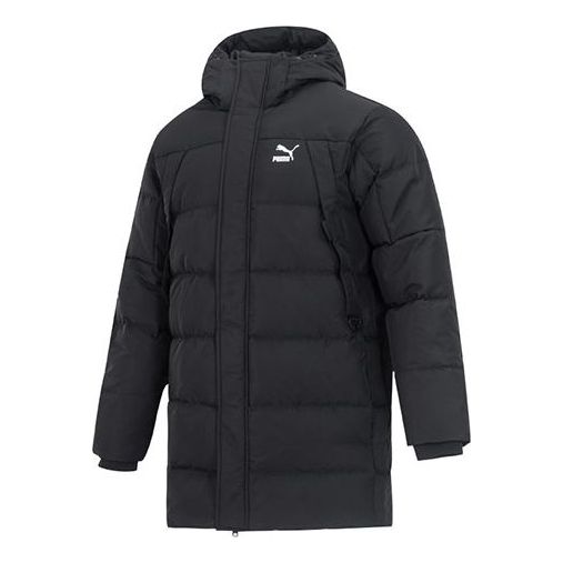 Puffer jakke Puma Protective Hooded Down Coat Sort | 535582-01