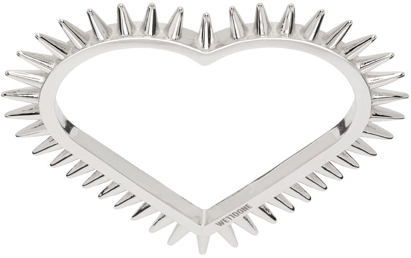 Armbånd We11done Spike Heart Double Ring Metalisk | WD-AJ1-23-504-U-SV, 0