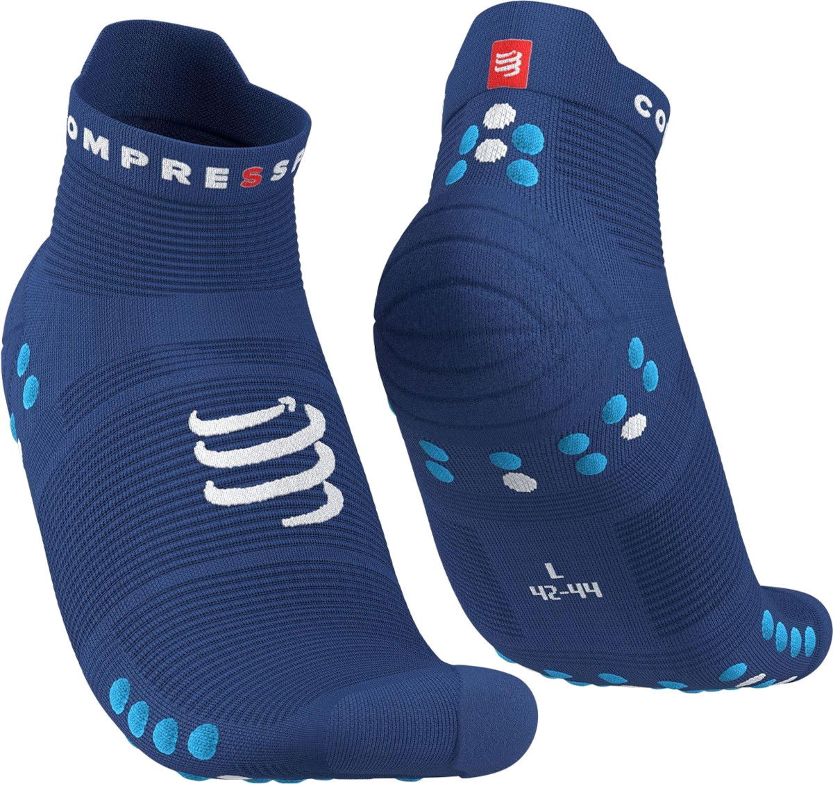 Sokker Compressport Pro Racing Socks v4.0 Run Low Blå | xu00047b-533, 0