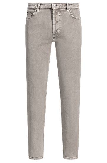 Jeans BOSS Tapered-Fit Comfort-Stretch Jeans Grå | 50537690