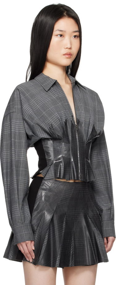Nederdel Diesel Plaid Zip-Up Jacket Grå | A16549 0HQAG, 1