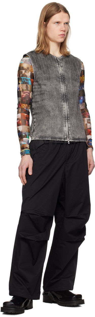 Vest Diesel D-Sund-S Pinstripe Denim Vest Grå | A17104-0ABCU-02, 3