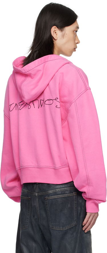 Sweatshirt Acne Studios Acne Studios Zip-Up Hoodie Lyserød | CI0208-, 2