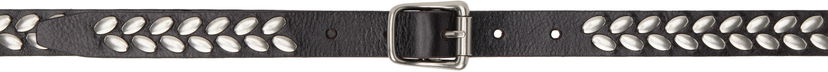 Bælter LEMAIRE Lemaire Almond Stud Leather Belt Sort | AC1212 LL0055