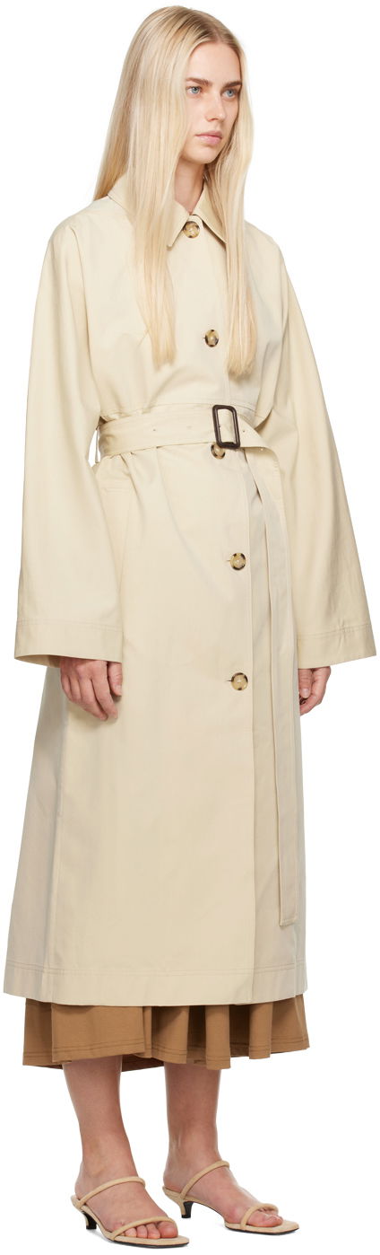 Trenchcoat TOTEME Tumbled Trench Coat Beige | 243-WRO0127-FB0197, 1