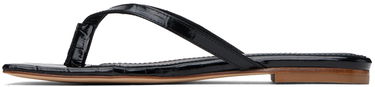 Tilbehør Coperni Coperni Croco Slanted Flip-Flops Sort | COPSH54838, 2